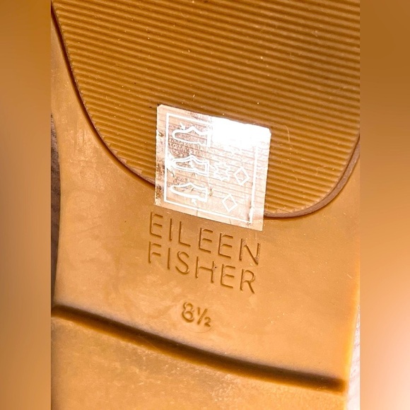 EILEEN FISHER Notion Ballet Flat, Patent/High Shine, Color Gray/tan, Size 8.5 - Picture 3 of 8